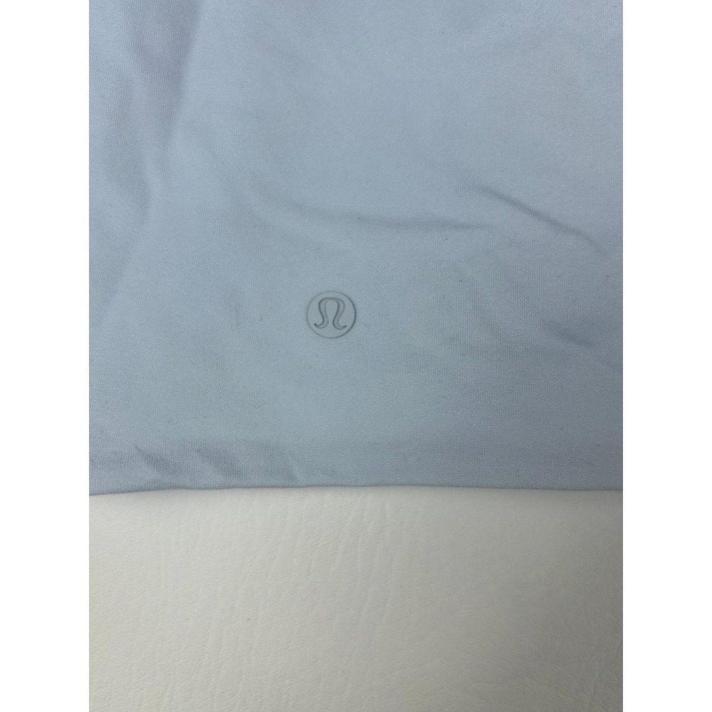 Lululemon Womens Fitted Crop Top Small Sky Blue Short Sleeve Athletic Shirt - Picture 6 of 6